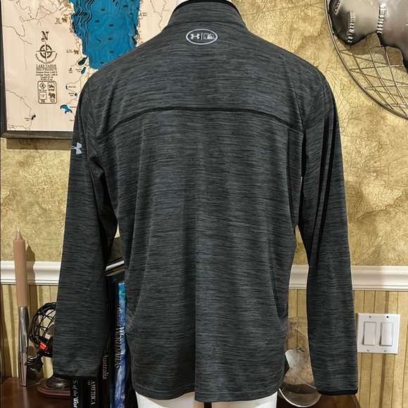 Under Armour Boston Red Socks Charcoal Quarter-Zip with Logo. Large - Picture 6 of 9